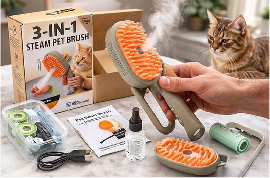 Furrenna™ SteamGroom 3-in-1 Pet Brush