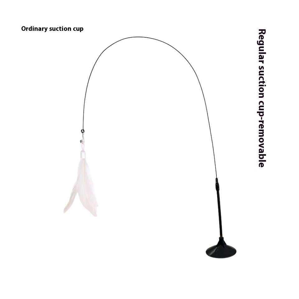 Furrenna™ Interactive Feather Suction Cup Cat Teaser Toy