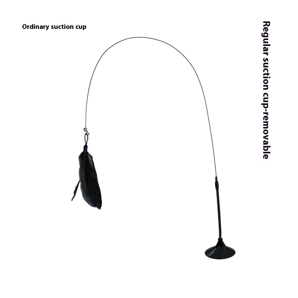 Furrenna™ Interactive Feather Suction Cup Cat Teaser Toy