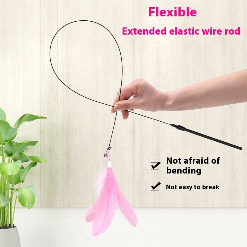 Furrenna™ Interactive Feather Suction Cup Cat Teaser Toy